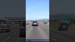 SUV drops ladder in front of freeway traffic [upl. by Marlie]