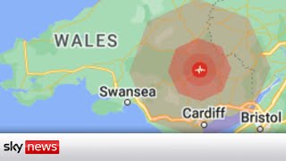 The whole house shook  Earthquake felt in South Wales [upl. by Ellinet251]