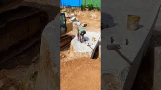 Diamond rope rock cutting work progress construction psrinfraprojects [upl. by Suoicul]