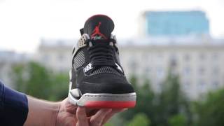 2008 Air Jordan 4 IV Retro Black  Red Bred CDP Countdown Pack [upl. by Rollet742]