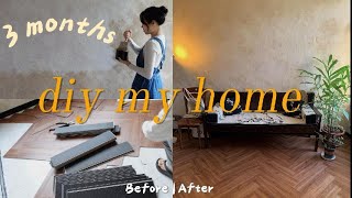 DIY Small Apartment Remodel Hong Kong  Before and After Home Makeover Solo renovation homeremodel [upl. by Noe]