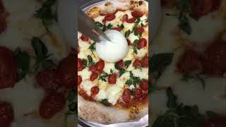 Look at this Amazing Marguerita Pizza With BurrataASMR pizzeria neapolitanpizza pizzalover food [upl. by Karlow]