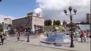 Ukraine Kiew  Maidan Nezalezhnosti Independence Square 01 HD [upl. by Swithbert]