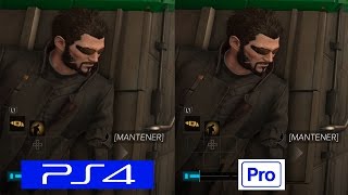 Deus Ex Mankind Divided  PS4 VS PS4 PRO  GRAPHICS COMPARISON  Comparativa [upl. by Itirahc403]