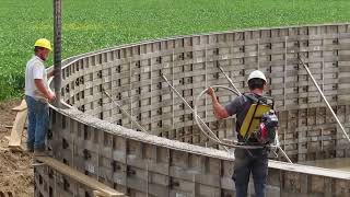 Liquid Manure Tank Walls getting Poured August 13 2024 [upl. by Inavoy]