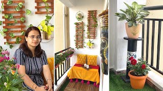 Small Balcony Makeover  Balcony Decoration And Organisation Ideas Simply Laxmis Life [upl. by Ahsead986]