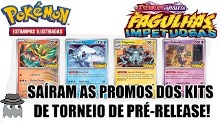 URGENTE As promos dos kits de torneio de pré release de Fagulhas Impetuosas foram reveladas [upl. by Nussbaum]