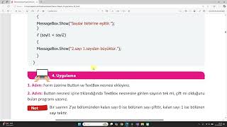 24 C form işlemi if örnekleri4 Uygulama4  C form ile if kullanımı [upl. by Swarts]