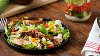 Grilled Chicken Cobb Salad Jars Recipe [upl. by Krisha]