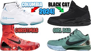 AIR JORDAN 11 COLUMBIA  LEGEND BLUE HOLIDAY 2024 JORDAN 3 BLACK CAT 2024 KOBE 9 CHRISTMAS  MORE [upl. by Atiuqram]