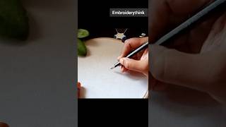 How to draw on fabric amp Stitch embroiderypatterns shorts new trendingembroidery sew [upl. by Ecitsuj]