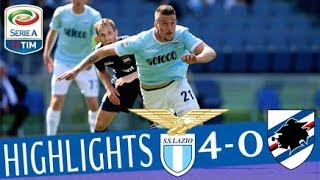 Lazio  Sampdoria 40  Highlights  Giornata 34  Serie A TIM 201718 [upl. by Annayad]