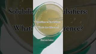 🌿 Solubiliser vs Emulsifier What’s the Difference 🌿 [upl. by Nnovahs]