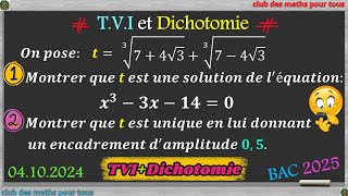 Fonctions Théorème des valeurs intermédiaires  Dichotomie [upl. by Moonier]