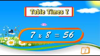 Times Table 7 تعلم جدول الضرب بالانجليزية [upl. by Los]