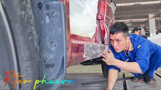 Restore dented car door  piter phucvn [upl. by Etnecniv77]