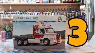 Italeri 124 Scania T143H Full Build Video Part 3 [upl. by Enninaej975]