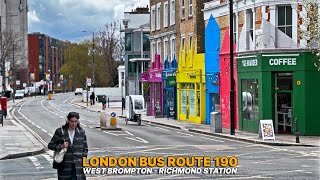 Discover London Route 190 Bus Journey from West to Southwest  Urban Exploration in 4K 🏙️🚌 [upl. by Auhsuj]