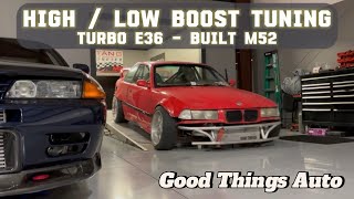 Turbo E36 High  Low Boost Tuning Link Ecu Max Power on Factory Fuel Lines Lets make over 600 [upl. by Enelad804]