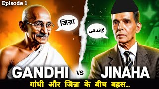 Gandhi Jinnah Debate Part 1  Gandhi VS Jinnah  India VS Pakistan  Full Podcast Soon indvspak [upl. by Tully]