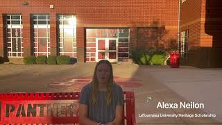 Alexa Neilon  LeTourneau University Heritage Scholarship 2021 [upl. by Edobalo]