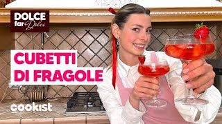 Cubetti di ghiaccio alle fragole lIDEA FACILE E ORIGINALE per servire i tuoi drink 🍓 [upl. by Aikan]