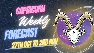 Capricorn ♑ 🐐 Weekly Reading✨ 27th Oct to 2nd Nov 🔮in Hindi [upl. by Wetzel312]