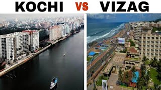 KOCHI vs VISAKHAPATNAM Vizag Full Comparison2018 Population Plenty factsKochi CityVizag City [upl. by Skricki515]