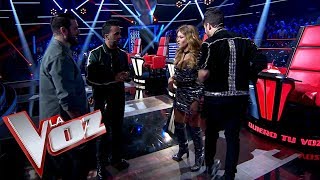 Paulina Rubio Luis Fonsi Pablo López y Antonio Orozco en las primeras grabaciones de La Voz [upl. by Corly]