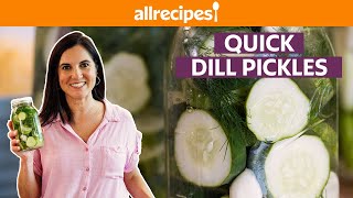 How to Make Refrigerator Crunchy Dill Pickles  Quick Pickles  Get Cookin’  Allrecipescom [upl. by Cralg288]