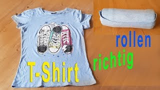 TShirt richtig packen Army Trick  Anleitung [upl. by Stanfield14]