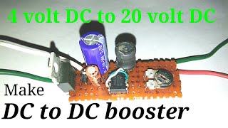 Make DC to DC volt boost converter or 4 volt dc to 20 volt dc converteror ic555 step up converter [upl. by Ataymik663]