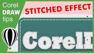 Simple and easy stitch effect in CorelDRAW [upl. by Roydd]