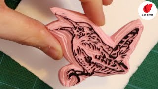 Rubber Stamps How to Carve amp Print Step by Step for Beginner Artists [upl. by Dde]