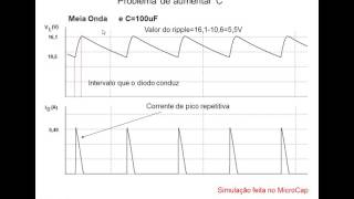 aula5 Retificadores com filtro capacitivo [upl. by Noivert793]