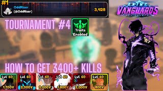 TRAITS TOURNAMENT 4 STRAT 3400 KILLS  Anime Vanguards [upl. by Eniroc]