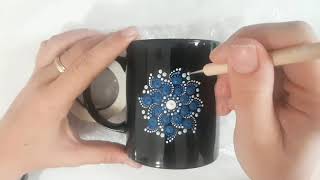 34 How to paint Coffee mug with Mandala Dots by DotsSo much FUN [upl. by Irakab]