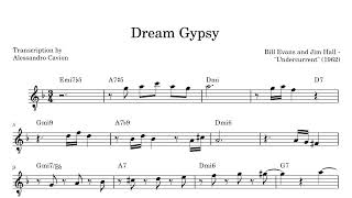 Bill Evans and Jim Hall  Dream Gypsy Guitar Solo Transcription [upl. by Yztim]