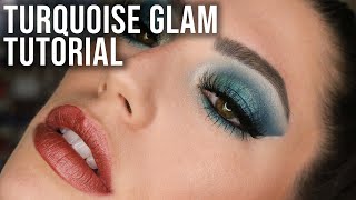 Turquoise Glam Eyeshadow Tutorial  Feat ShadowSense by SeneGence [upl. by Hertzfeld378]