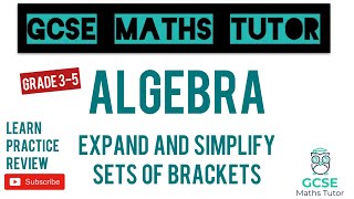 Expand and Simplify Sets of Single Brackets  Crossover Playlist  GCSE Maths Tutor [upl. by Royd]