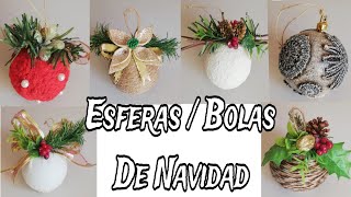 5 Hermosas Ideas para Hacer ESFERAS NAVIDEÑAS  BOLAS NAVIDEÑAS Christmas Spheres  Balls [upl. by Hayotal755]