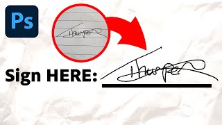 How To Convert a Signature Into a Digital Signature with Photoshop Paper to Digital [upl. by Ivel285]