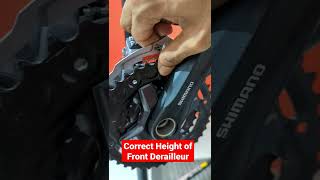 Correct way to install the Front Derailleur  Correct height setting  Shimano Acera  Front Gear [upl. by Darbee]