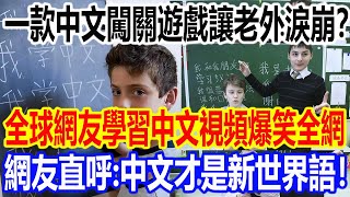 一款中文闖關遊戲讓老外淚崩？全球網友學習中文視頻爆笑全網，中國網友直呼：中文才是新世界語！ [upl. by Onibas]