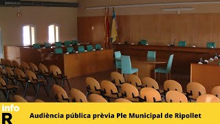 Audiència pública prèvia Ple Municipal de Ripollet 2692024 [upl. by Jo-Anne663]