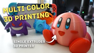 Multi Color 3D Printing With Single Extruder Printer [upl. by Ayikur843]