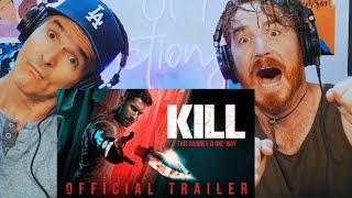 KILL  OFFICIAL TRAILER HINDI  RED BAND  Lakshya  REACTION [upl. by Nnaeinahpets]