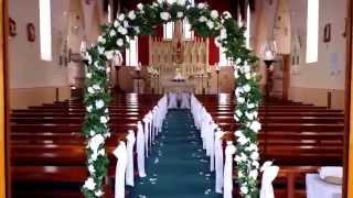 Elegant Church decor HIRE wwwweddingdecorationsmozellocom [upl. by Knudson659]