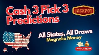 Cash 3 Pick 3 Predictions List for 525 All States and Countries Lottery Strategy [upl. by Scevor]