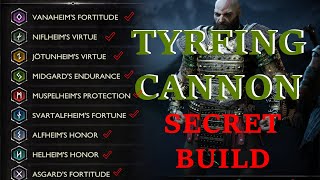 TYRFING CANNON  Secret Amulet Build  Not Hit GNA  Give Me God of War Ragnarok 1080p HD [upl. by Einama766]